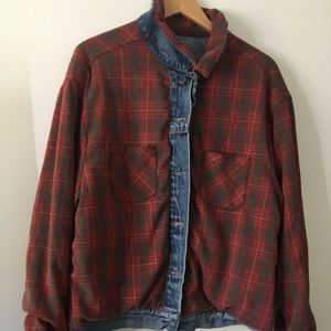 MNML reversible trucker flannel